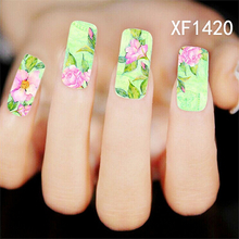XF1420-1425 Flower Water Nail Sticker