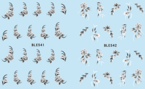 Flower Water Nail Sticker