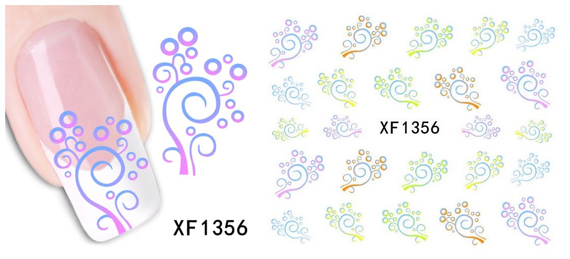 XF1355-1360 Water Nail Sticker