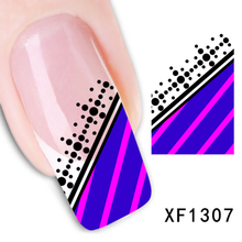 XF1307-1312 Lace Water Nail Sticker