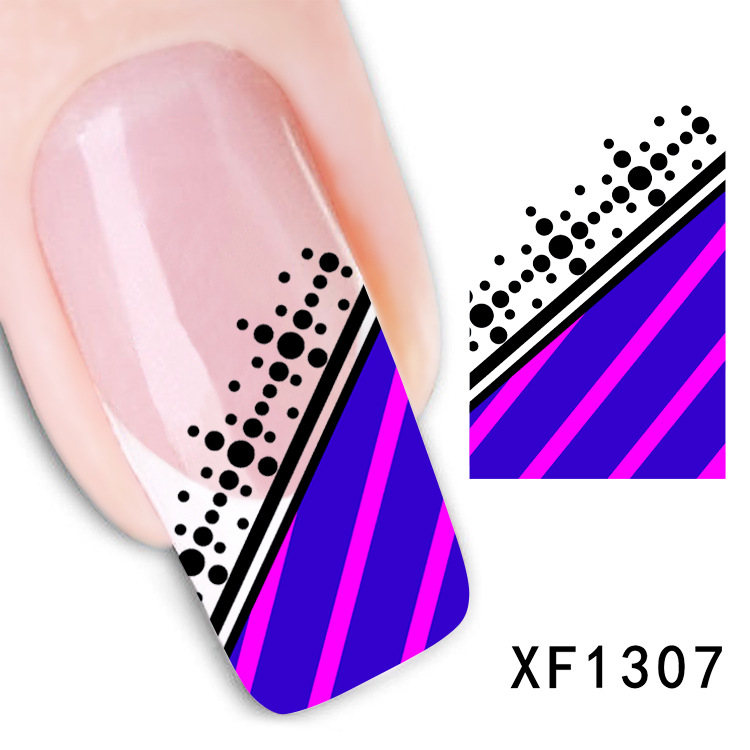 XF1307-1312 Lace Water Nail Sticker