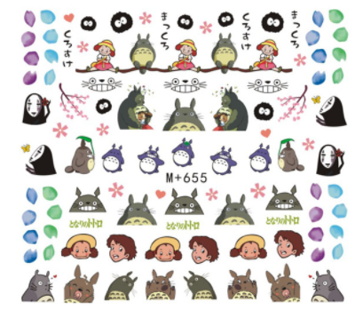 M+646-655 Cartoon Water Nail Sticker 