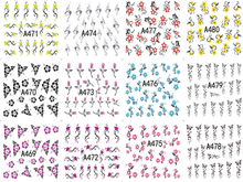 A469-480 Flower Water Nail Sticker