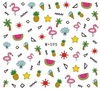 M+589-597 Fruit And Flamingo Water Nail Sticker 