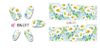 BN013-018 Flower Water Nail Sticker