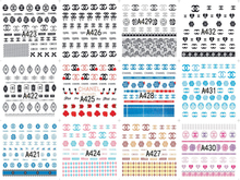 A421-432 Brand Logo Water Nail Sticker