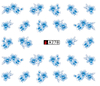 A277-282 Blue Flower Water Nail Sticker