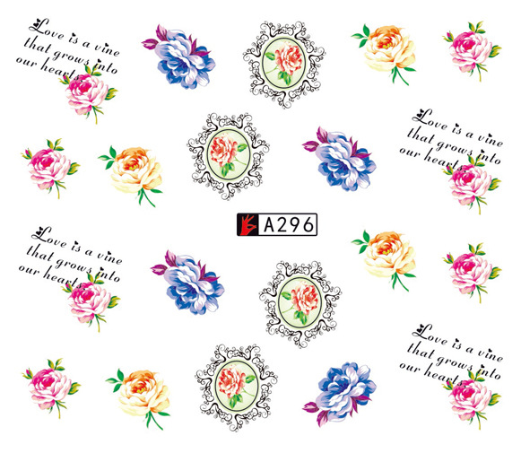 A295-300 Flower Water Nail Sticker