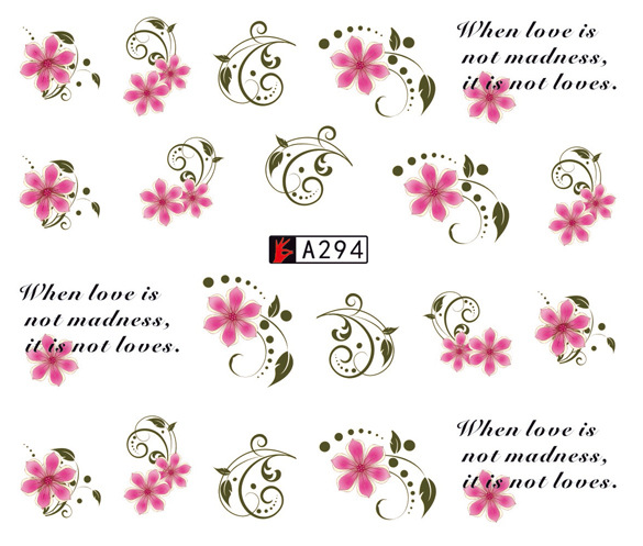 A289-294 Flower Water Nail Sticker