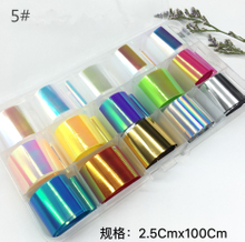 New Arrival Glass Nail Transfer Foil Sticker Set