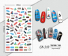 CA-310 3D Supreme Logo Nail Sticker
