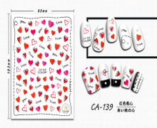 CA-139 3D Heart Nail Sticker