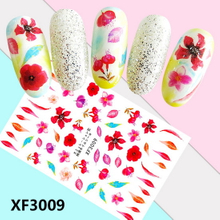 XF3009 3D Self Adhesive Flower Nail Art Sticker 