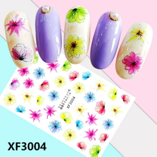 XF3004 3D Self Adhesive Flower Nail Art Sticker 