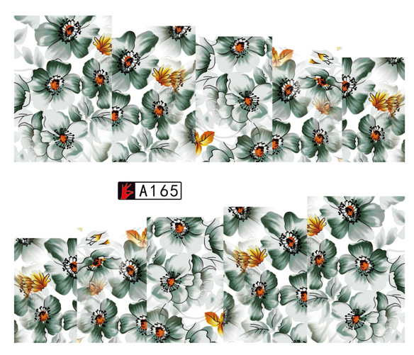 A163-168 Flower Water Nail Sticker