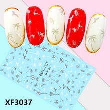 XF3037 3D Self Adhesive Coconut Tree Nail Sticker 