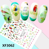 XF3062 3D Self Adhesive Parrot And Flamingo Nail Sticker 