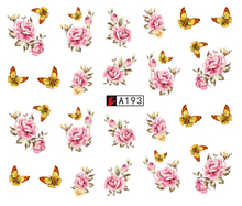 A193-198 Flower Water Nail Sticker