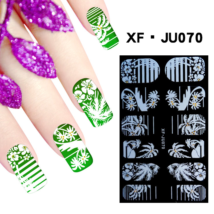 JU070 Full Cover Lace Nail Polish Sticker 