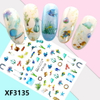 XF3135 3D Self Adhesive Marine Life Nail Sticker 