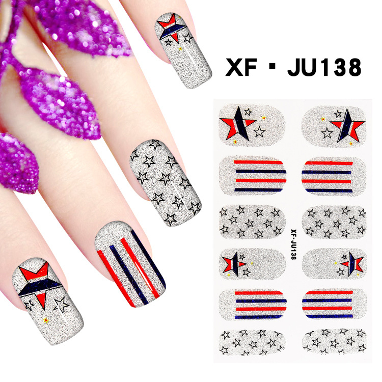 JU138 Full Cover Nail Polish Sticker 