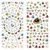 LY117-118 Thin 3D Butterfly And Angry Bird Nail Sticker