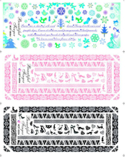 HOT004-006 Cat Water Nail Sticker