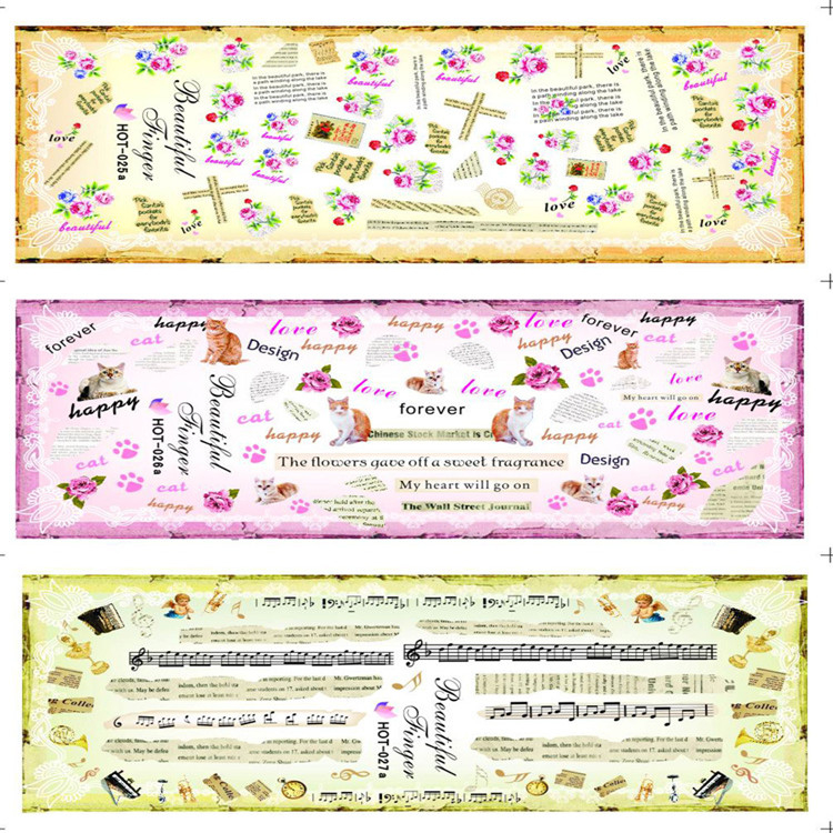 HOT025-027 Water Nail Sticker