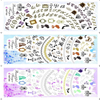 HOT043-045 Letters Water Nail Sticker