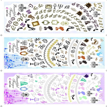HOT043-045 Letters Water Nail Sticker