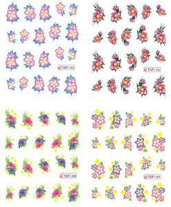 Flower Water Nail Sticker