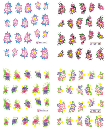 Flower Water Nail Sticker