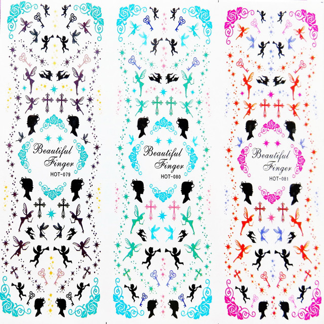 HOT079-081 Angel Water Nail Sticker