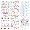 HOT232-234 Words Water Nail Sticker