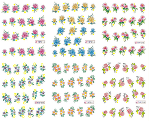 Flower Water Nail Sticker