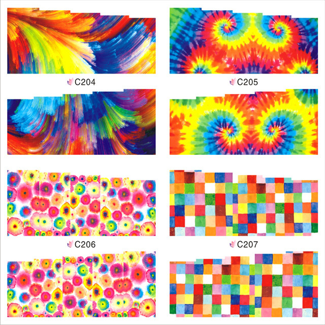 C204-207 Colorful Water Nail Sticker