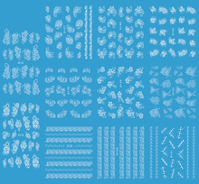 D133-143 White Water Nail Sticker