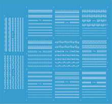 D177-187 White Water Nail Sticker