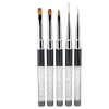 5pcs High Quality Rhinestone Handle Nail Brush Set