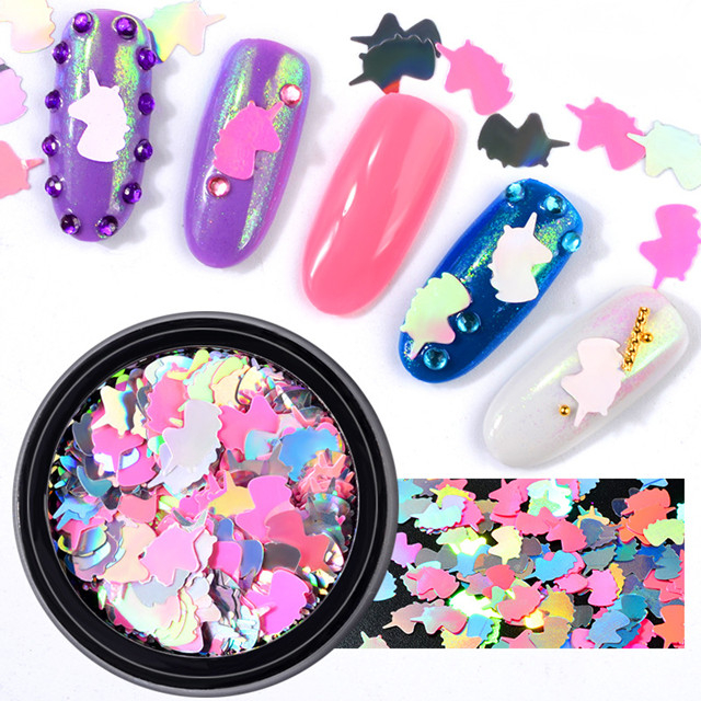 Mix Colors Unicorn Symphony Nail Sequins 