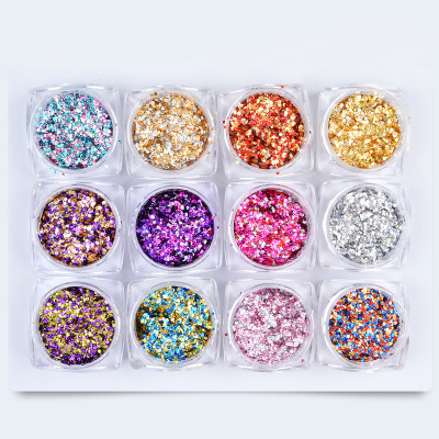 Hexagon Colorful Nail Flake Nail Art Decoration