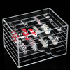 5 Grid Acrylic Nail Show Shelf Nail Tips Decoration Display Stand Rack Dust-proof Nail Tip Storage Holder