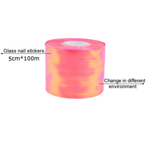 Holographic Glass Nail Art Foils Finger Mirror Stickers 