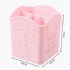 Plastic 4 Compartments Makeup Brush Holder 