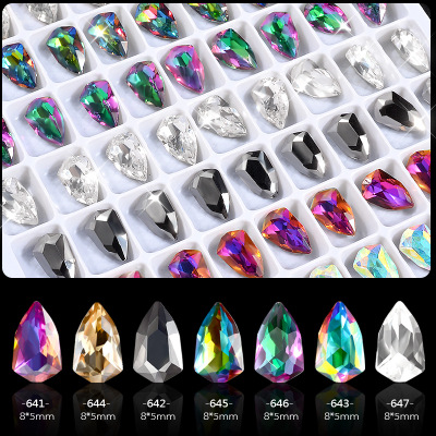 Nail Shield Diamond Shaped Diamond Crystal Rhinestones
