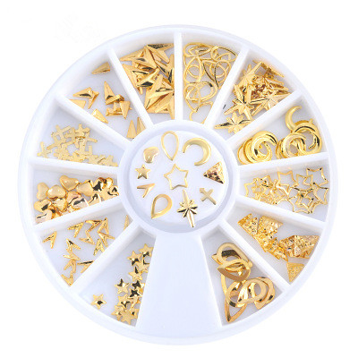 Japanese Style Different Shape Diamond Frosted Nail Art Decoration Metal Studs