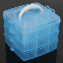 3 Layer Plastic Nail Art Storage Boxs Cosmetic Case