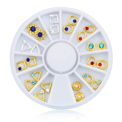 Japanese Style Wholesales Putiel Metal Circle Nail Art Accessories Decoration