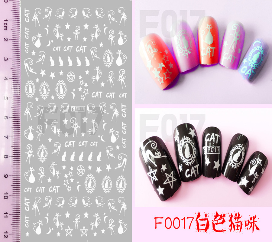 F017 DIY Design 3D Self Adhesive Cat Nail Art Sticker