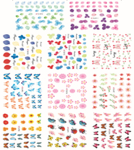 E490-500 3D Plants And Butterflies Simulation Nail Art Sticker